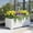 Rusty, variant on Metal Planter Box, Large Outdoor Rectangle Planters with 6 Drainage Holes & Raised Bottom, Co rten Steel Planter for Patio, Garden, Porch, 36" L x 15" W x 15" H