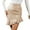 Beige, variant on EDFBUYKRS Female Skirts Womens Skirts Midi Length Leather Women's Pure Colored Short Skirt Skirt Tight Leather Skirt Slit Miniskirt