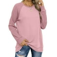 thumbnail image 7 of Oplxuo Oversized Sweatshirt for Women 2025 Fall Patchwork Crewneck Long Sleeve Pullover Tops Loose Fit Casual Raglan Shirts, 7 of 7