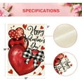 thumbnail image 5 of Moderong Happy Valentines Day Garden Flag 12x18 Inch Double Sided Outside, Love Hearts Rustic Anniversary Yard Outdoor Flag, 5 of 7