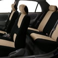 thumbnail image 3 of FH Group Flat Cloth Car Seat Cover, Universal Beige Full Set Seat Covers with Air Freshener, 3 of 5