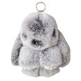 thumbnail image 2 of Pomponía Piel Esponjosa Pends Plush Keychain Real Fur Key Cain, 2 of 9