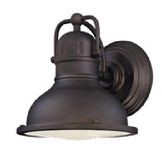 1 Light LED Wall Fixture Oil Rubbed Bronze Finish with Clear Prismatic Lens