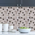 thumbnail image 2 of clevermosaics Sticky Peel and Stick Hexagon Marble Mosaic Tile for Wall, Kitchen, Bathroom (10 Tiles/Set), 2 of 9