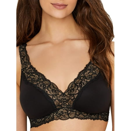 - Women's lace escape wire-free contour with lace trim bra, style ro3361a