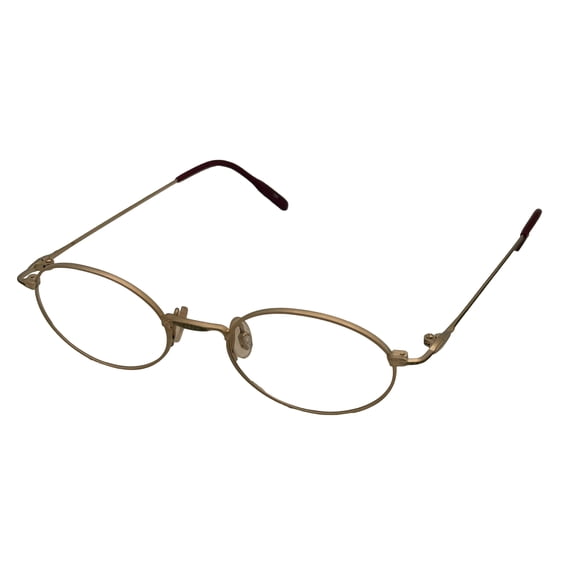 Bob Mackie Matte Gold Mist Oval Eyewear Metal Frame, BM 776 47mm