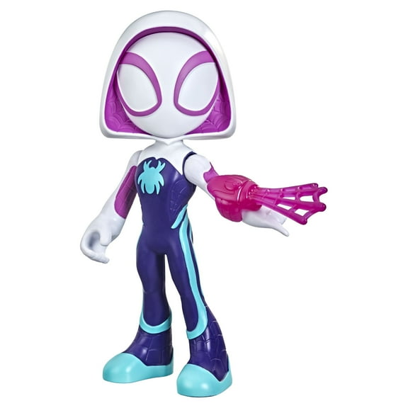 Marvel Spidey and His Amazing Friends Supersized Ghost-Spider Action Figure, Stocking Stuffers for Kids