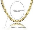 thumbnail image 4 of Mens Miami Cuban Link Chain Necklace 10mm Prong Cuban Chain 18 Inch Length Hip Hop Jewely, 4 of 9