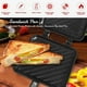 thumbnail image 2 of 1 sandwichera caliente, parrilla antiadherente de doble cara, sartén, compacta y fácil de limpiar, parrilla eléctrica de aleación de aluminio para huevos, jamón, bistec., 2 of 4