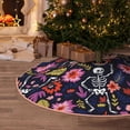 thumbnail image 5 of Fotbe Dancing Skeletons Floral Garden Pattern Christmas Tree Skirt, Tree Skirts Plush Christmas Decorations, Christmas Tree Skirts Xmas Decorations Holiday Party Decor-30", 5 of 6