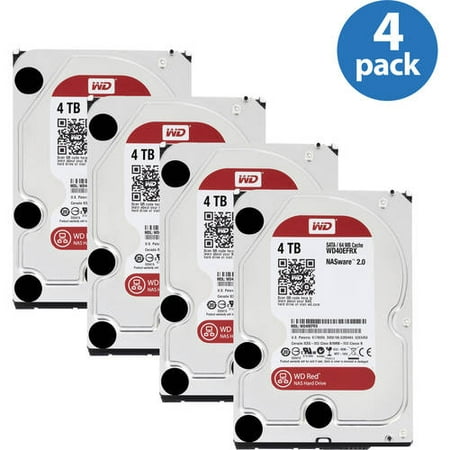 WD Red 4TB Internal Hard Drive for NAS 4-pack (Best 4tb Hard Drive For Nas)