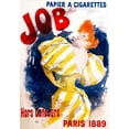 thumbnail image 2 of Cheret, Jules 18x24 Gold Ornate Wood Framed with Double Matting Museum Art Print Titled - Job / Papier a Cigarettes, 2 of 4