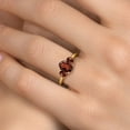 thumbnail image 4 of Gem Stone King 2.24 Ct Oval Red Garnet 18K Yellow Gold Plated Silver Ring, 4 of 6
