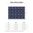 thumbnail image 5 of Yiaed Skull Flower Blue Print Blanket Throw Blanket Soft Cozy Flannel Blanket for Home Bed Sofa Couch Chair-40"x30", 5 of 6