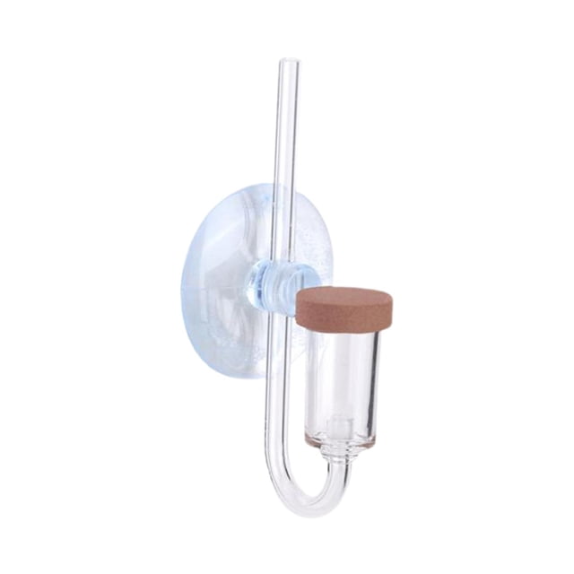Accesorios para difusor de CO2, tubos transparentes en U, acrílico con ventosa, refinador de dióxido de carbono para acuario, suministros para peceras M Gloria disco de gas