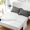 thumbnail image 3 of 1000 Thread Count Egyptian Cotton 2-Piece Pillow Sham Set with Flanged Border, Standard Size (20" x 26") Elephant Grey Solid, 3 of 4