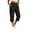 Z97 Black, variant on Loose Capri Pants for Women Elastic Waist Casual Summer Capris Lightweight Comfy Lounge Office Work Outfits with Pockets White,L