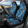 thumbnail image 2 of XYZCANDO 2 Pack Car Seat Covers for Front Seat Car Front Seat Covers Removable Breathable, Auto Vehicle SUV Automotive Accessories, Blue Camo Tree Pattern, 2 of 9