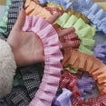 thumbnail image 7 of Scheam Pink Frilled Gingham Ribbon Trim 1.57" x 5yd Gingham Ruffle Pleated Lace Trim Checkered Fabric Edge Trimming for Sewing Bridal, Baby Clothes, Blankets, Pillows DIY Decorations, 7 of 7