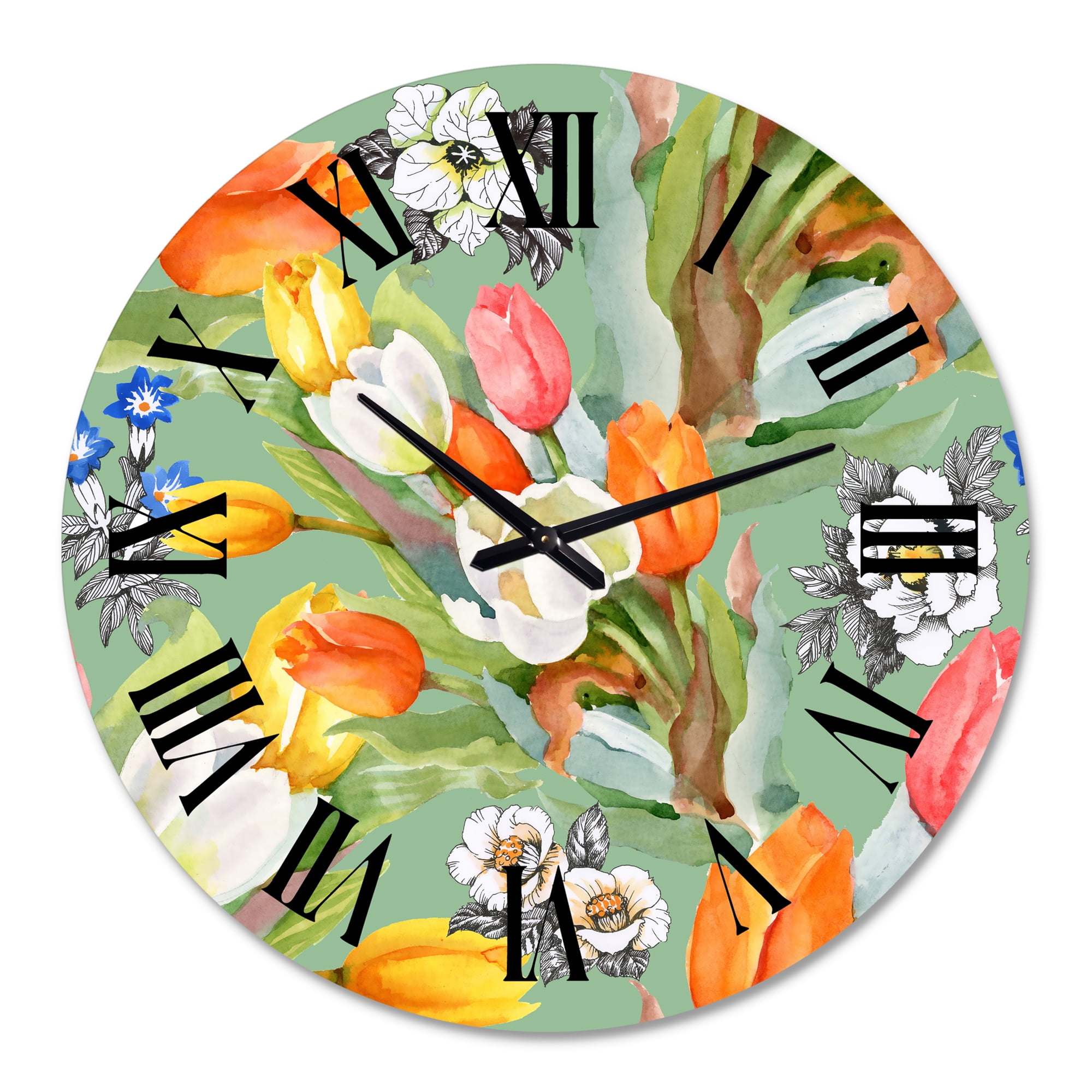 Designart 1 in Quartz Traditional Wall Clock