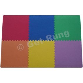 Get Rung Fitness Mat With Interlocking Foam Tiles For Gym Flooring