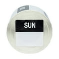 thumbnail image 2 of SUNDAY (Day of the Week) Labels, Black/White, 500 labels per roll, 1-9/16" x 1-9/16" or 40mmx40mm, 36 Rolls, 2 of 5