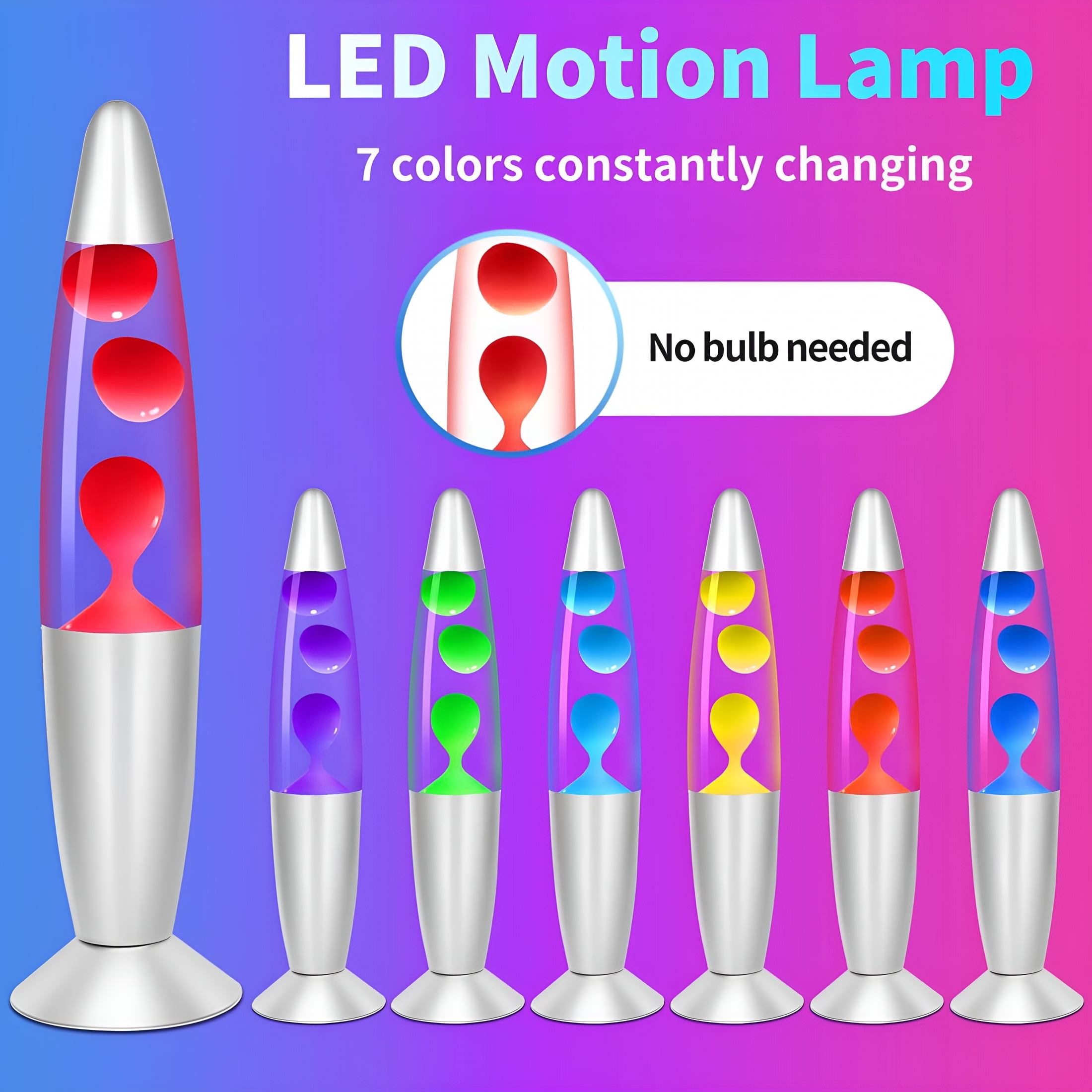 HIBIBUD Volcanic Lava Lamp Gift Jellyfish US Standard LED Color Changing Liquid Motion for Adults Kids Relaxing Night Light Birthday Gifts Boys Girls Home Décor Living Room Bedroom 100Ml