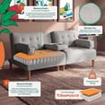 thumbnail image 2 of Sofá Cama Makora Queen Con Memory Foam, Color Gris Claro, Lino Respaldo Reclinable De 3 posiciones., 2 of 8