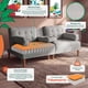 thumbnail image 2 of Sofá Cama Makora Queen Con Memory Foam, Color Gris Claro, Lino Respaldo Reclinable De 3 posiciones., 2 of 8