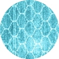 thumbnail image 1 of Ahgly Company Indoor Round Abstract Light Blue Contemporary Area Rugs, 8' Round, 1 of 4