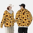 thumbnail image 4 of Balery Artistic Zebra Print Sunflower Sudadera ligera de manga larga con capucha y protección solar UPF 50+ para hombre y mujer, ideal para pesca y running-Small, 4 of 7