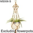 thumbnail image 2 of Visland Macrame Plant Hanger Indoor Outdoor Handmade Natural Material Rope Flowers Holder Decor, 2 of 5