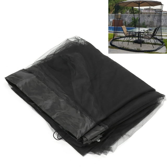 Patio Umbrella Net, Double-sided Zipper Large Umbrella Netting Screen For Family For Camping Barbecue For Friends For Courtyard Balcony