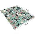 thumbnail image 4 of Boston Terrier Floral Flowers Blanket,Comfortable Soft Lamb Wool Throw Blanket,All Season,Warm Lightweight Blankets for Sofa Bed Couch Living Room Chair,60"x80", 4 of 4
