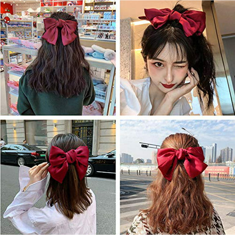VONTER Bows for Women Girls Hair Clips Barettes Pins Large Red Hair Bow  Styling Accessories for Women Girls Birthday Party Gifts Decoration Pink 