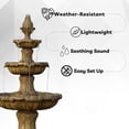 thumbnail image 6 of 58.3" 3-Tier Electric Outdoor Freestanding Water Fountain - Classic Leaf Design, Beige Resin with Pump, 6 of 11