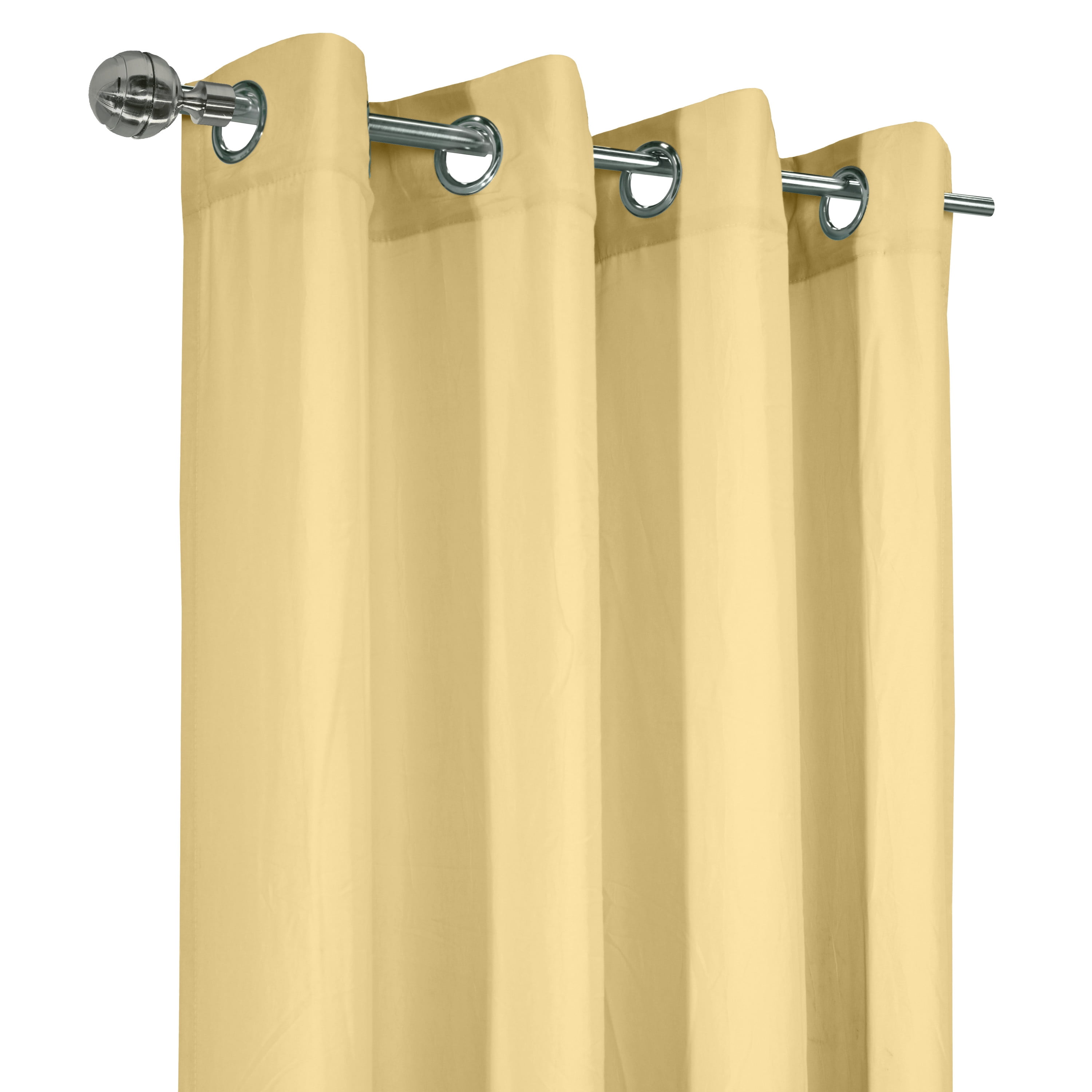 Hannah Crinkle Textured Microfiber Curtain Panel 52" x 63" in Yellow