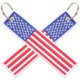 thumbnail image 2 of American Flag Keychains 2Pcs Daily Use Handbag Pendant Decor Multi Color Rectangular Patriotism Showcase, 2 of 4