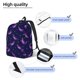 thumbnail image 3 of Disketp Eggplant Mochila de Lona Estampada, Mochila Escolar de Viaje Ligera para Estudiantes y Portátil-Small, 3 of 5