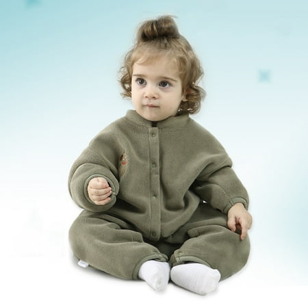 

Ovbmpzd Green Bodysuit Baby Boy Cotton Long Sleeve Solid Buttons Winter One-Piece Pajamas Baby Gifts for A Boy 66