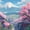Japanese 02, variant on Manfei Fantasy Fuji Twin Comforter Sets for Home, Moon Cherry Mountain Bedding Set for Office, Pink Purple Black, Black Reversible 2pcs, 1 Comforter and 1 Pillowcase
