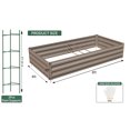 thumbnail image 5 of AMOBRO 8x4x1ft Outdoor Metal Raised Garden Bed Planter Box for Vegetables, Flowers, Herbs w/ 3 Tomato Cages Brown, 5 of 9