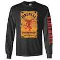 thumbnail image 1 of Fireball Whiskey 811736-medium Fireball Bottle Label Long Sleeve Shirt - Medium, 1 of 1
