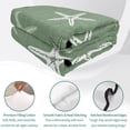 thumbnail image 4 of Quilts Queen Size, Vintage Green Starfish Soft Comforter Bedding Set for Bed, Summer Coastal Beach Marine Life Lightweight Quilted Bedspread with Pillow Cover(2 Pieces) for All Season, 90x96 Inch, 4 of 9