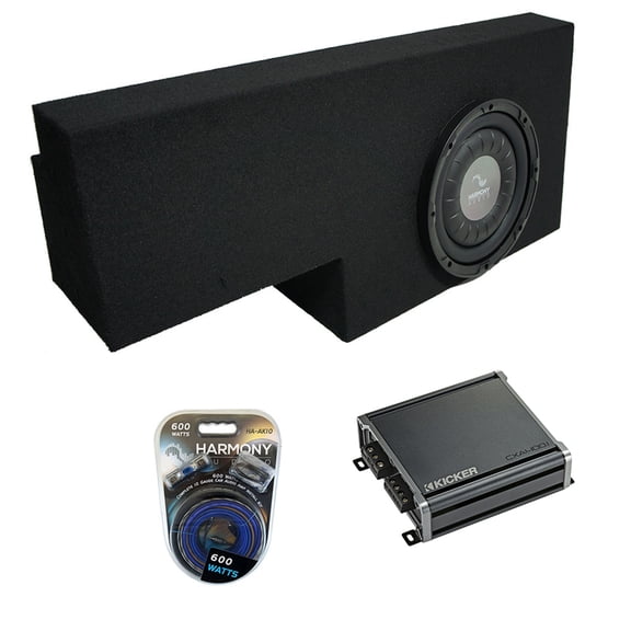 01-06 Chevy Silverado 1500 Crew Truck Harmony F104 Ported 10" Sub Box & CXA400.1