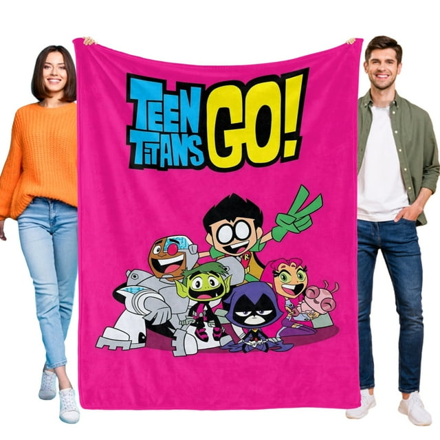 Jóvenes Titanes en Acción anti-pilling, suave, ligera, esponjosa y acogedora de lujo para hogar y cocina – Perfecta para niños y adultos,100X130cm