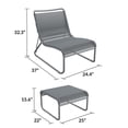 thumbnail image 6 of CosmoLiving by Cosmopolitan, Lita 2 Piece Patio Lounge and Ottoman Set, Charcoal, 6 of 10