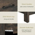 thumbnail image 6 of Farmhouse Nightstand Set of 2, Rustic Nightstand with 2 Drawers, Wood End Table with Open Shelf, Side Table for Bedroom, Dark Brown, 6 of 14
