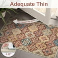 thumbnail image 4 of Medallion Throw Entryway Rugs Indoor, 2x3 Red Washable Kitchen Rugs Non Slip Entry Rugs for Inside House, Framhouse Floral Doormat Non-Shedding Small Area Rugs for Bedroom Entryway Bathroom, 4 of 6