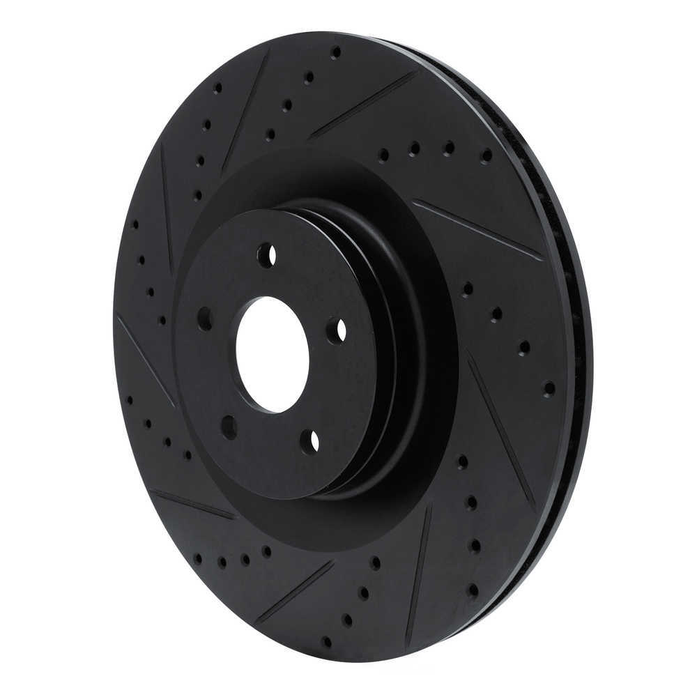 Dynamic Friction Company 633-54261L DFC Brake Rotor - Drilled And Slotted - Black